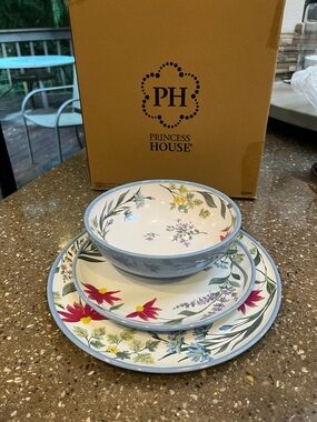 Princess House melana wild Flower Dinnerware Set in Multicolor